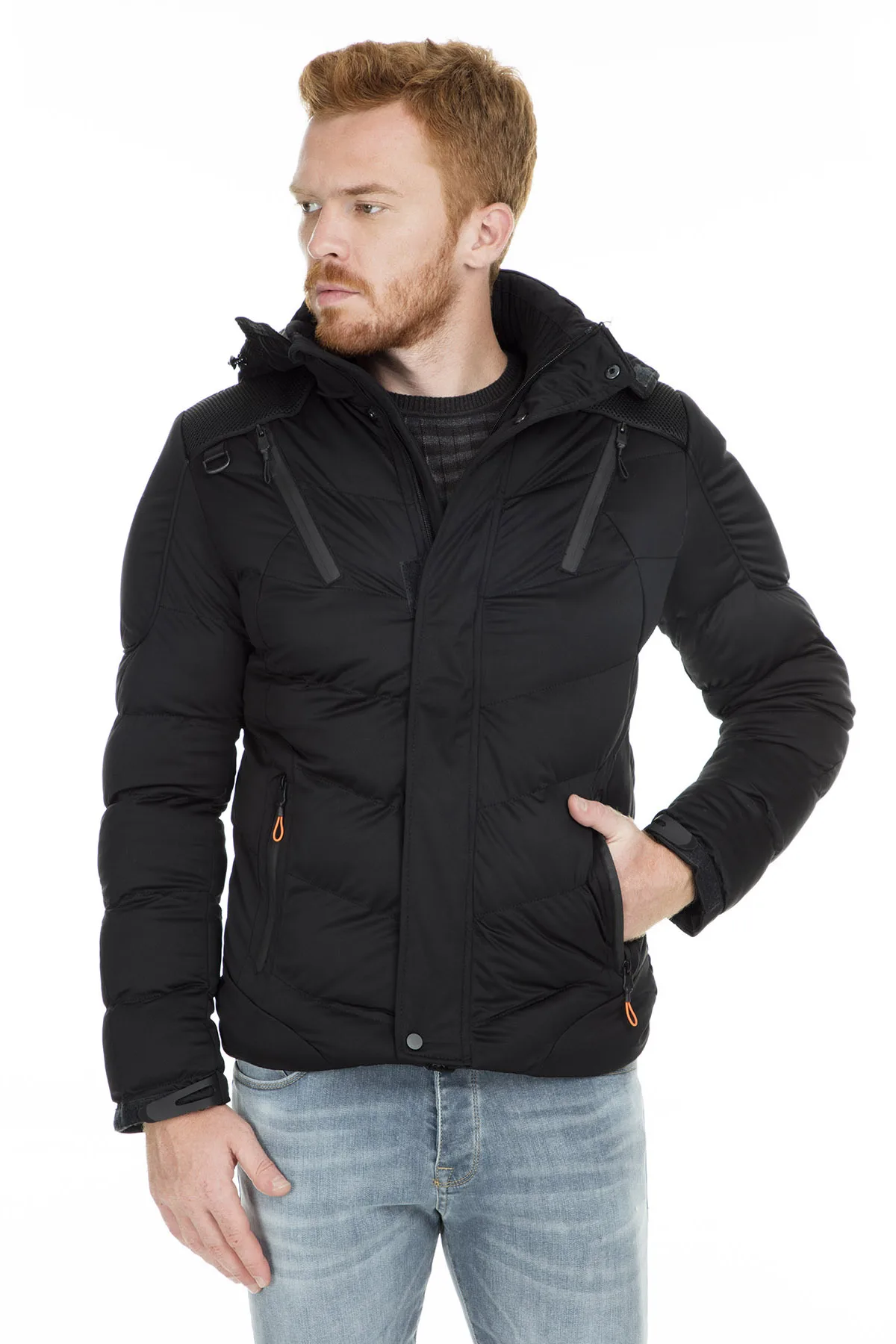 Пике с капюшоном Надувное пальто Мужское SCAT | Мужская одежда