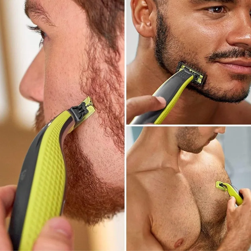 Фото Оригинальная Бритва Philips OneBlade Pro QP2630, бритва для мужчин, точная триммер для сухой и влажной бороды с 2 лезвиями и 5 гребнями №4