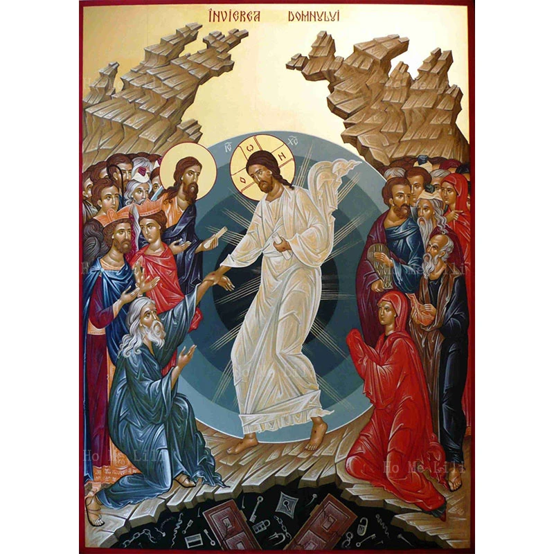 

Jesus Ascension Christ Resurrection Of The Lord Icon Savior Theophany Canvas Wall Art By Ho Me Lili For Livingroom Decor