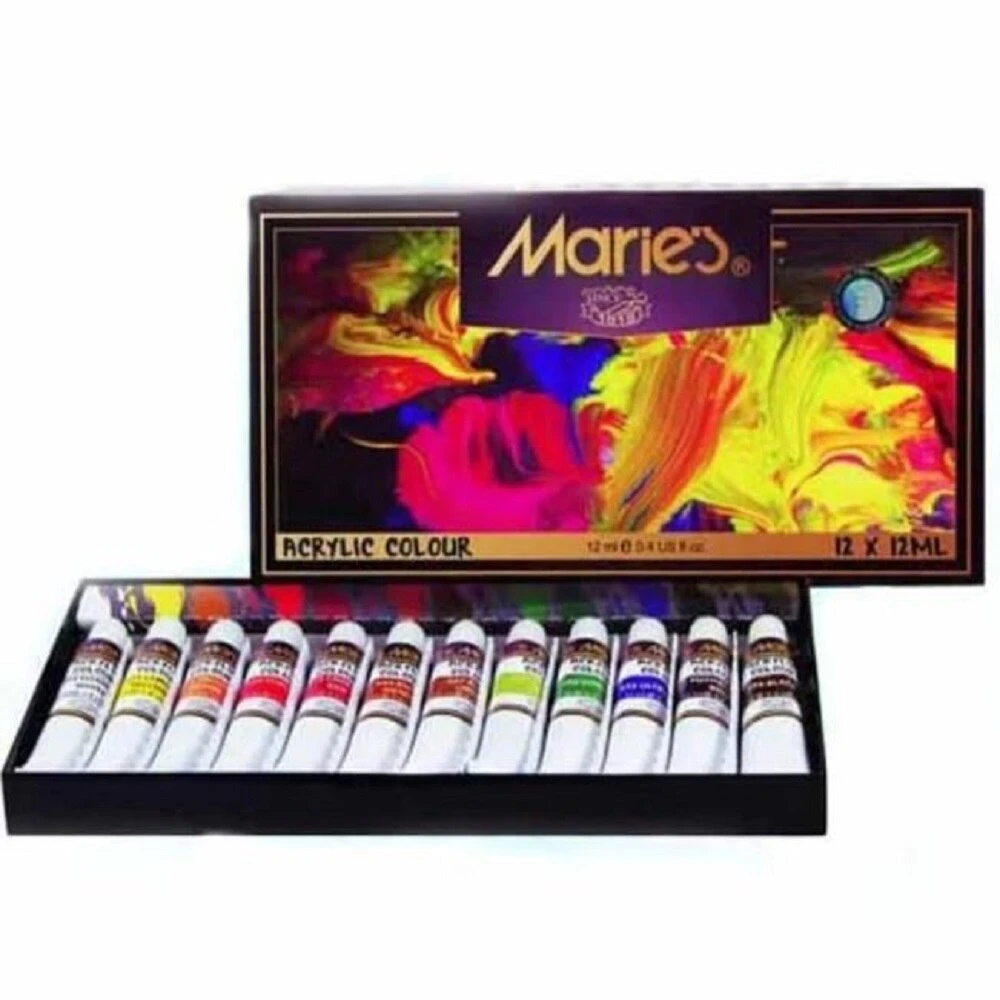 

Набор акриловых красок 12/18 шт. 12 мл, профессиональная ткань, холст, камень, дерево, водостойкая фотография, DIY картина, Peinture
