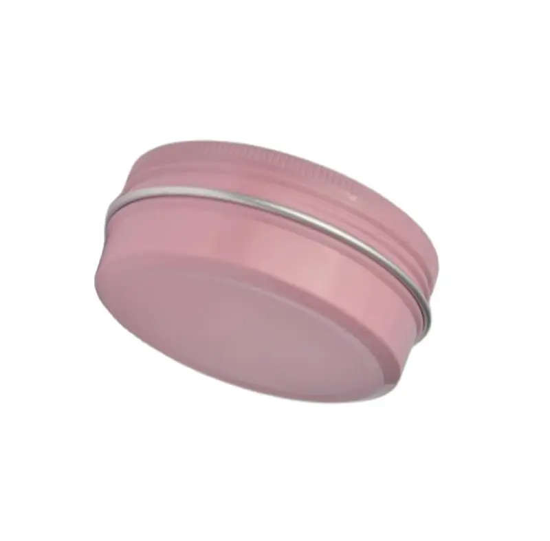 Контейнер для средств по уходу за кожей, косметики, масок, восков и чая из алюминия розового цвета объемом 60 грамм.