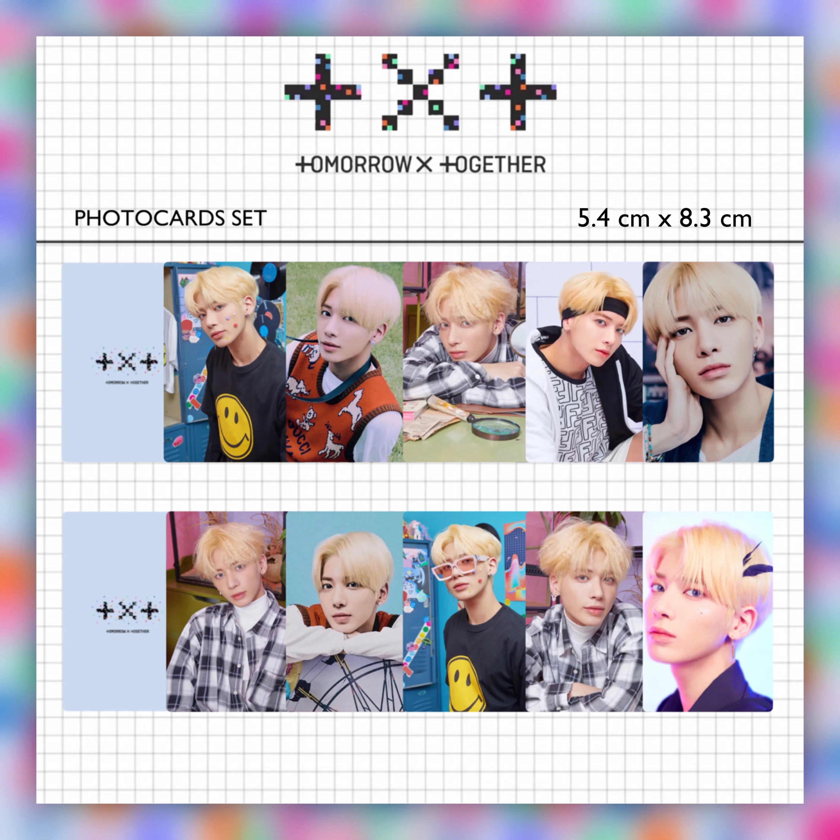 10 шт/комплект Карты Tomorrow x Together TXT двусторонние для коллекции |