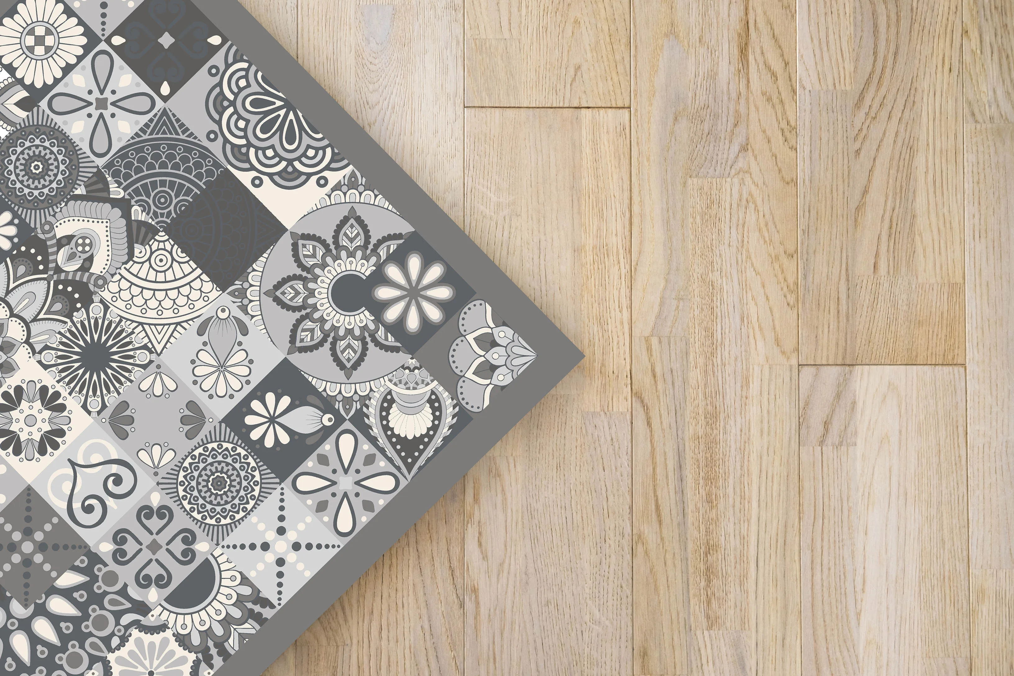 Панорама®Коврик Виниловая пластинка с гидравлическим дизайном в сером цвете