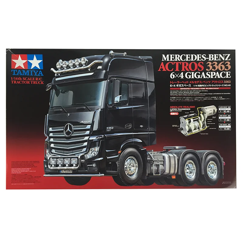 

US Stock 56348 6x4 GigaSpace 1/14 RC Remote Control Tractor Truck Outdoor Toys For Boys BENZ Actros 3363 TAMIYA TH18015-SMT6