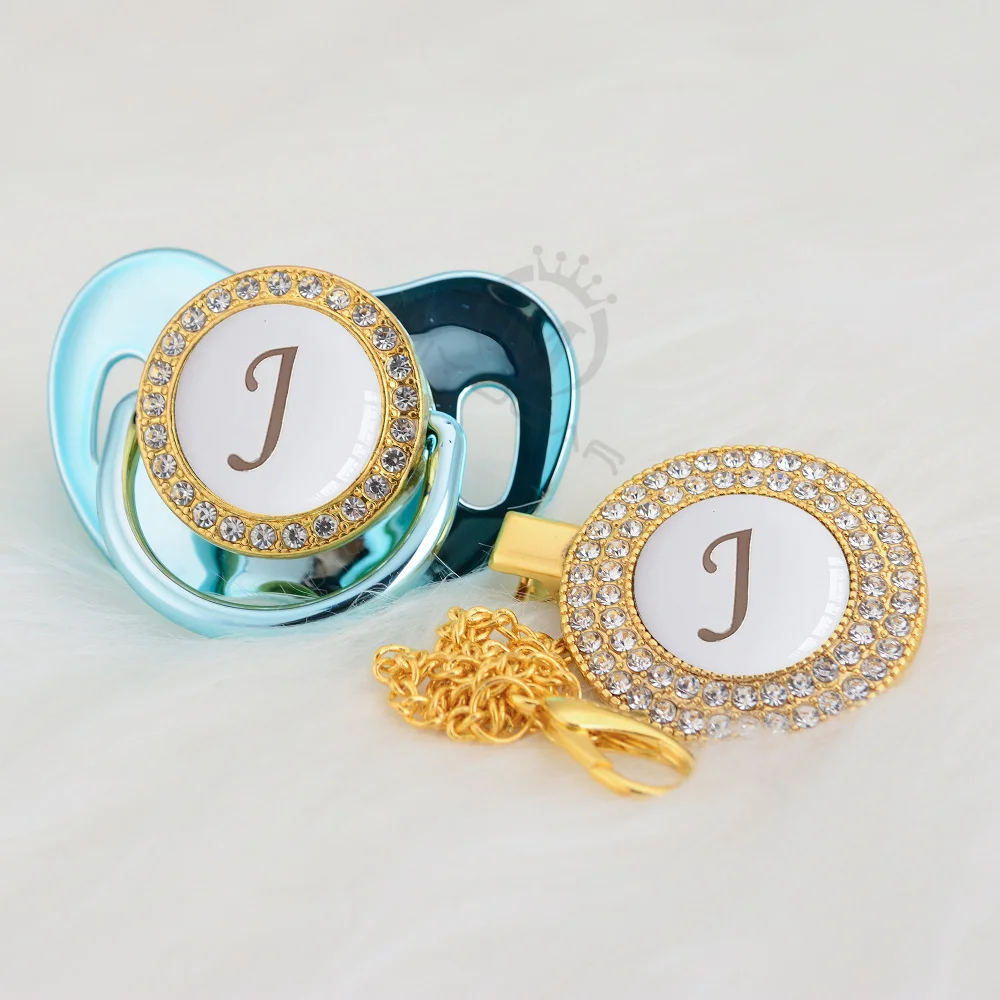 Набор красивых зажимов для соски и миокар с именем инициалами буквами J