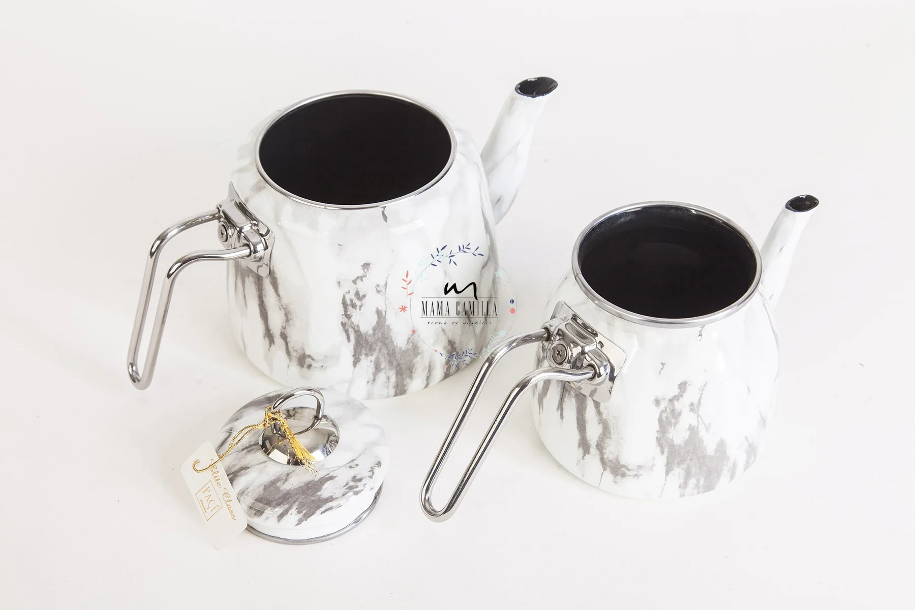 

Elite Enameled Teaware Teapot Set Kettle 3 Lt High-Grade Hot and Cold Drinks Home Drinkware Retro Nostalgic Healthy