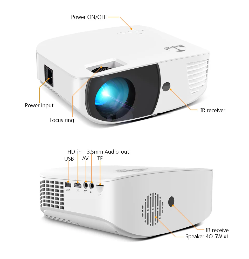 BYINTEK K20X Full HD 1080P Smart Android WIFI LED LCD Home Theater Video Projector for Smartphone hd projector