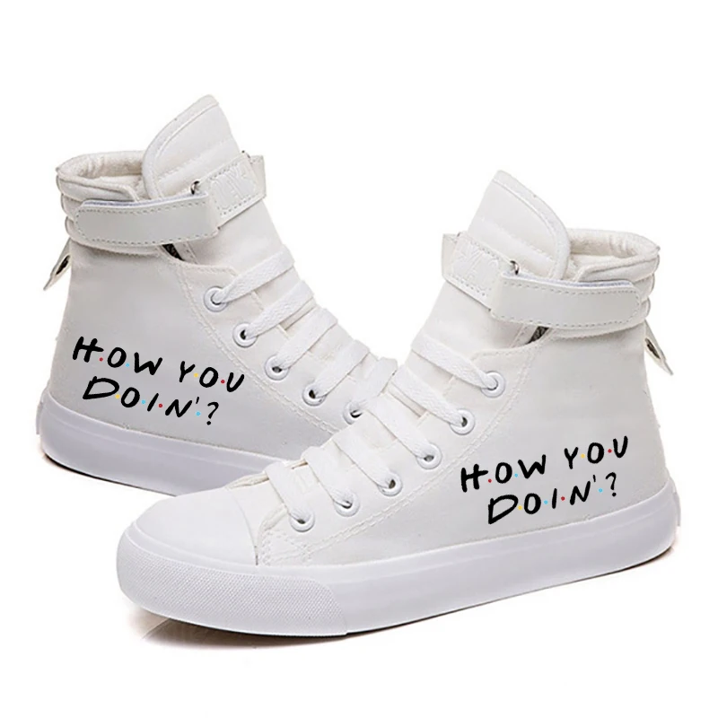 

Friend TV Show Print Sneakers Velcro High-Top Boots
