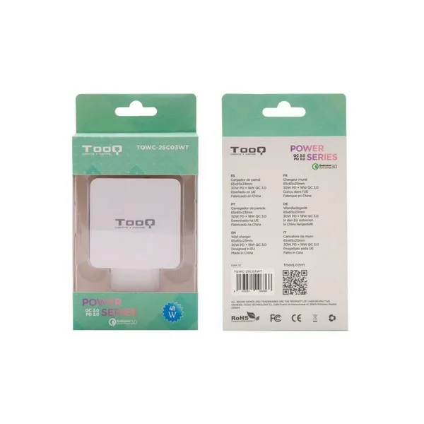 USB настенное зарядное устройство TooQ TQWC-2SC03WT | Компьютеры и офис