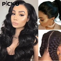 body wave 360 full lace wig human hair pre plucked hd transparent full wig natural hair with baby hair for black women 10 28inch