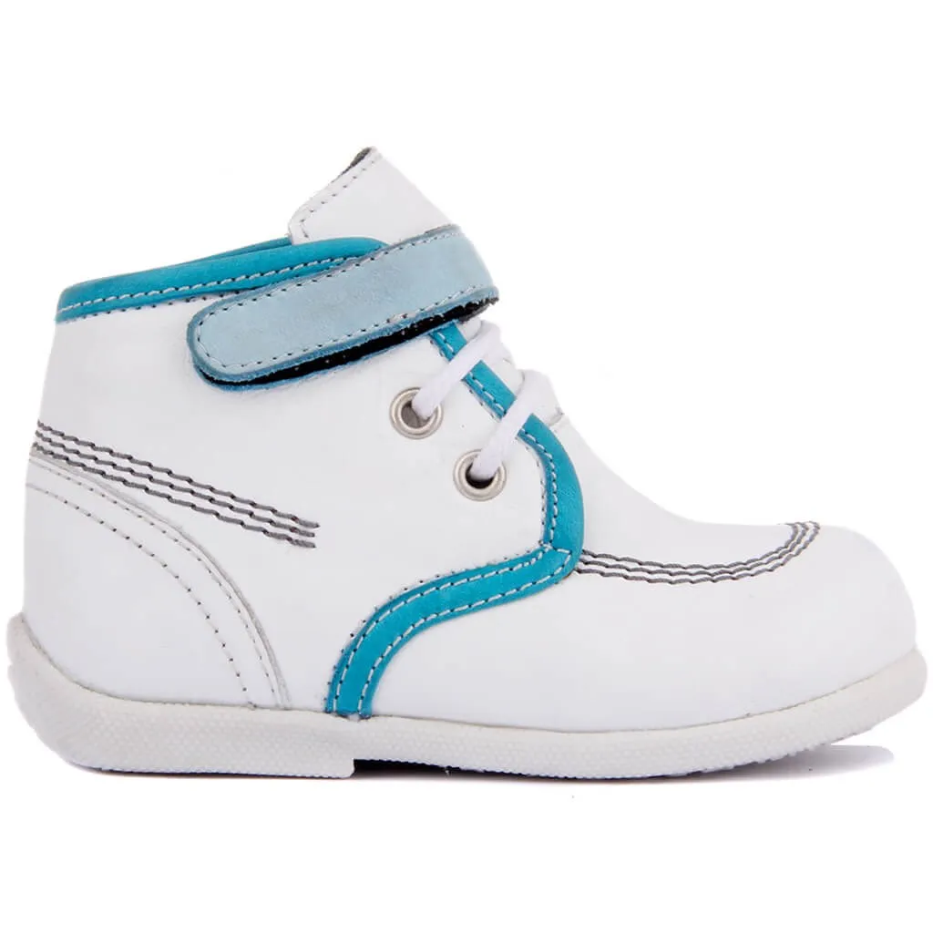 Парус Лейкерс белая кожаная детская обувь|Кроссовки| |