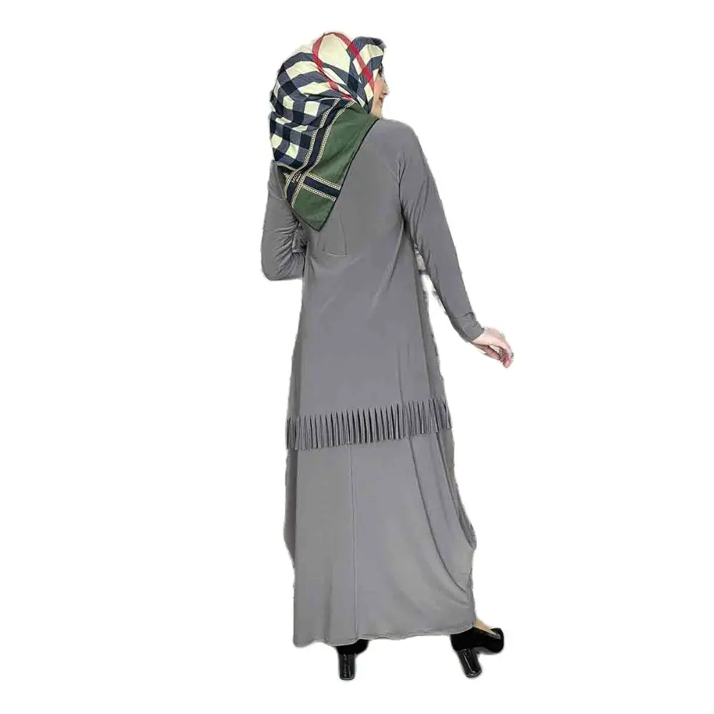 Chain Double Hijab Suit Trend Moda Islam Muslim 4 seasons product  muslim dress women abaya kaftan modest dress abayas for women