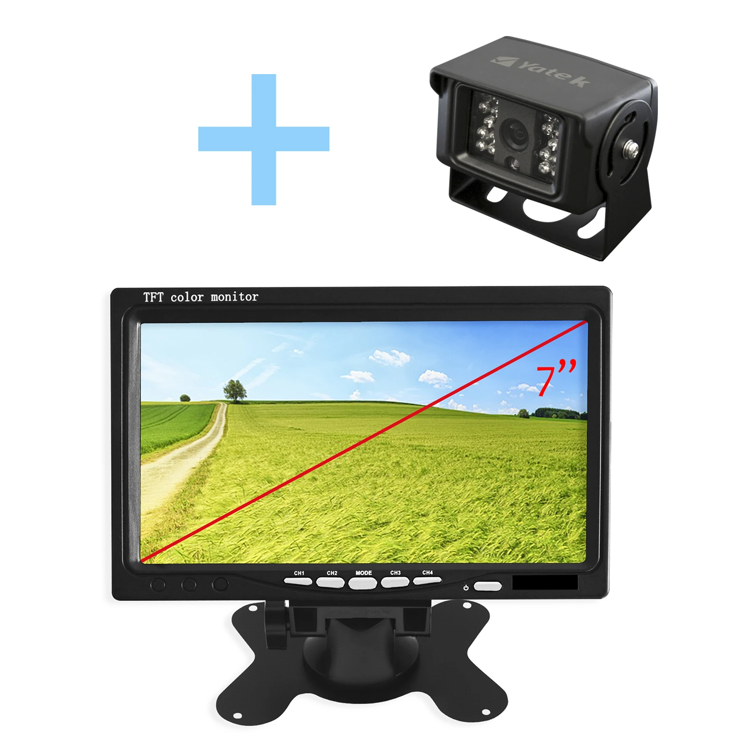 Комплект заднего вида камера с ЖК экраном Quad TFT 7 &quot+ для парковки SL505B| |