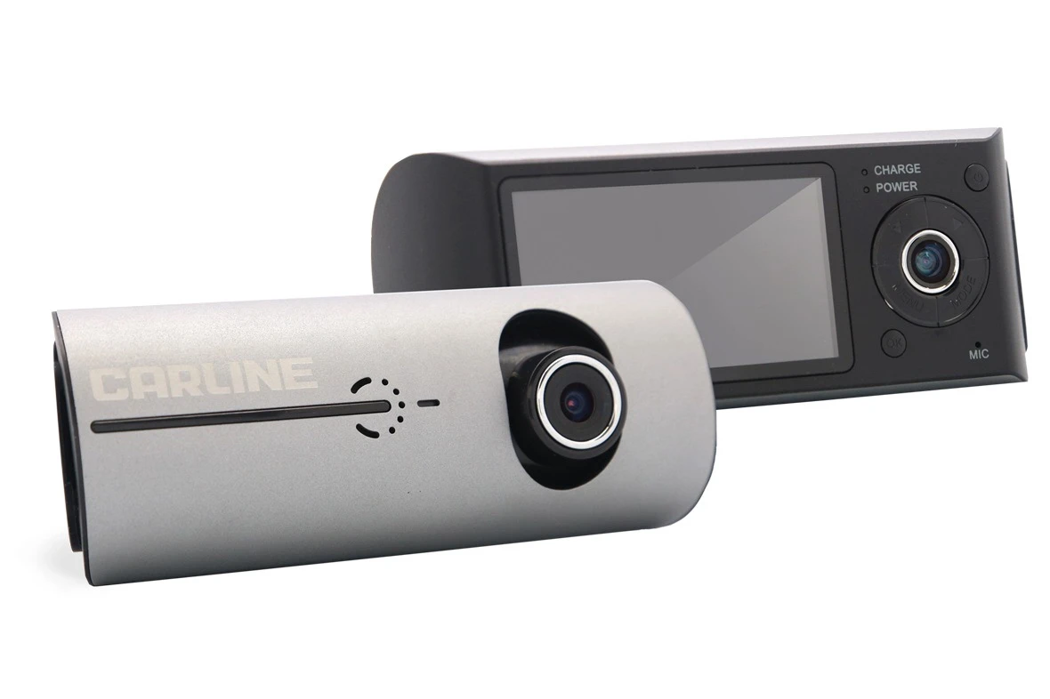 Видеорегистратор CARLINE SX720 2 камеры SD (SDHC) 12Мпикс 1-32 Gb экран 7см G-сенсор USB 2.0 |