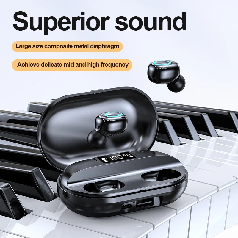 Новые наушники-вкладыши TWS Bluetooth 5 0 наушники стерео Беспроводной спортивные