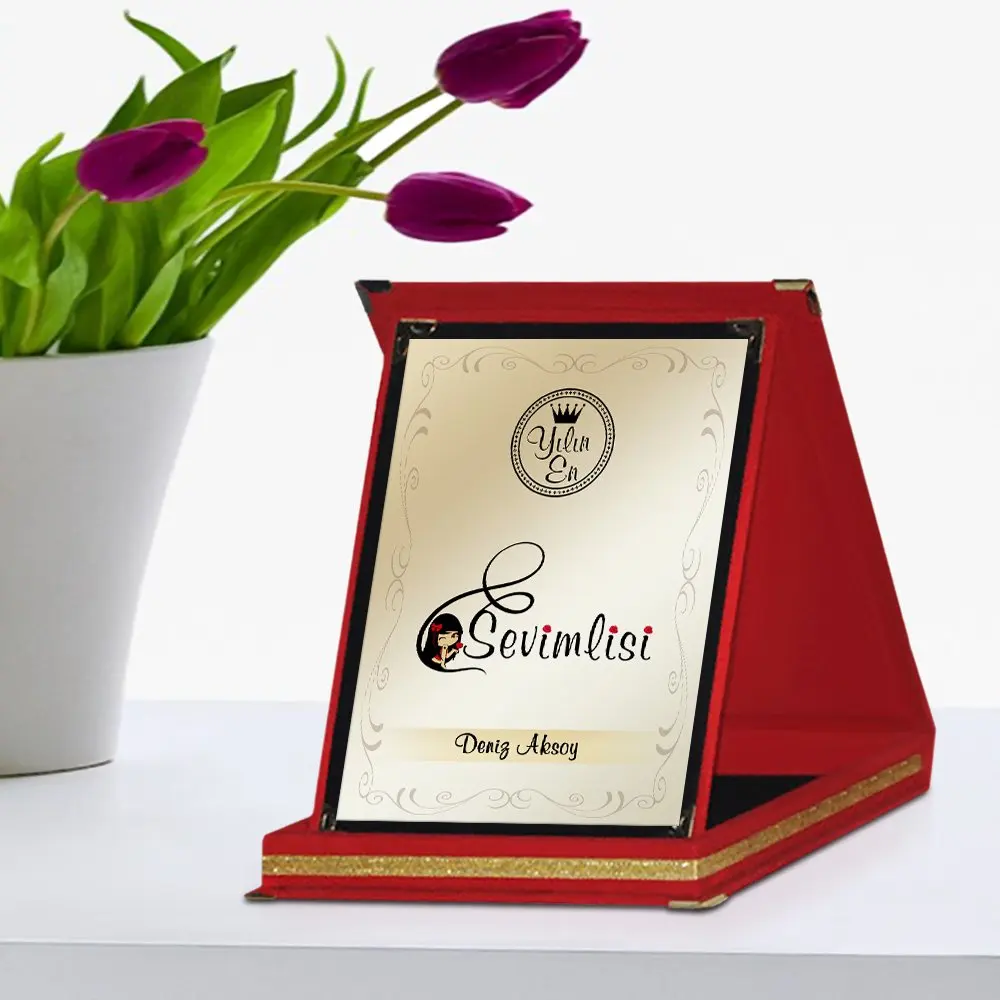 

Personalized The Sevimlisi Red Plaque Award Of The Year