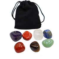 wholesale natural polished reiki healing crystals 7 chakra stones set for yoga meditation
