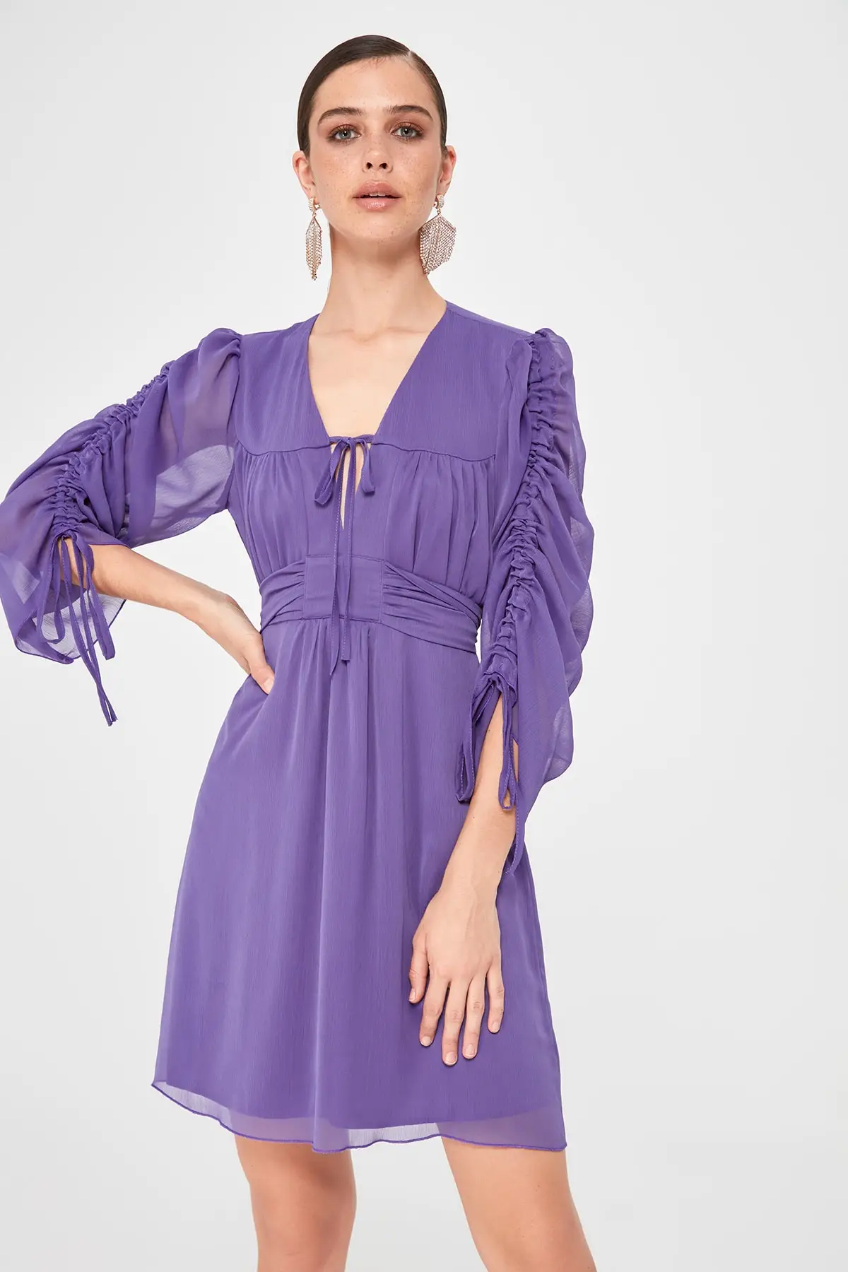 Trendyol платье со шнуровкой TPRSS20EL0025|Женские платья| |