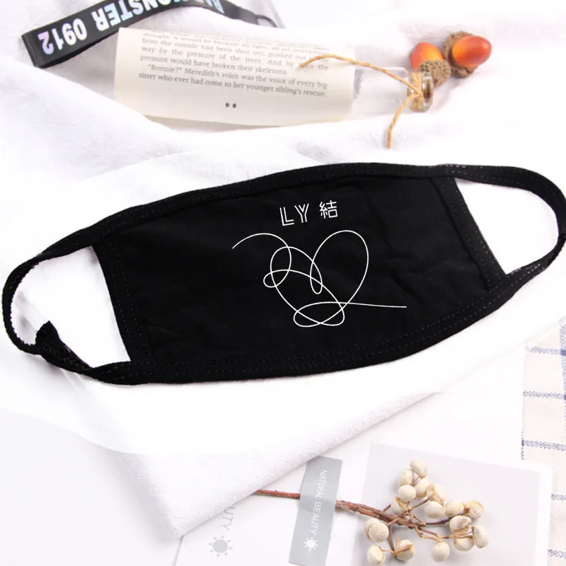 KPOP хлопковая Пылезащитная маска для рта и лица Bangtan Boys LOVE YOURSELF TEAR ответ на нее