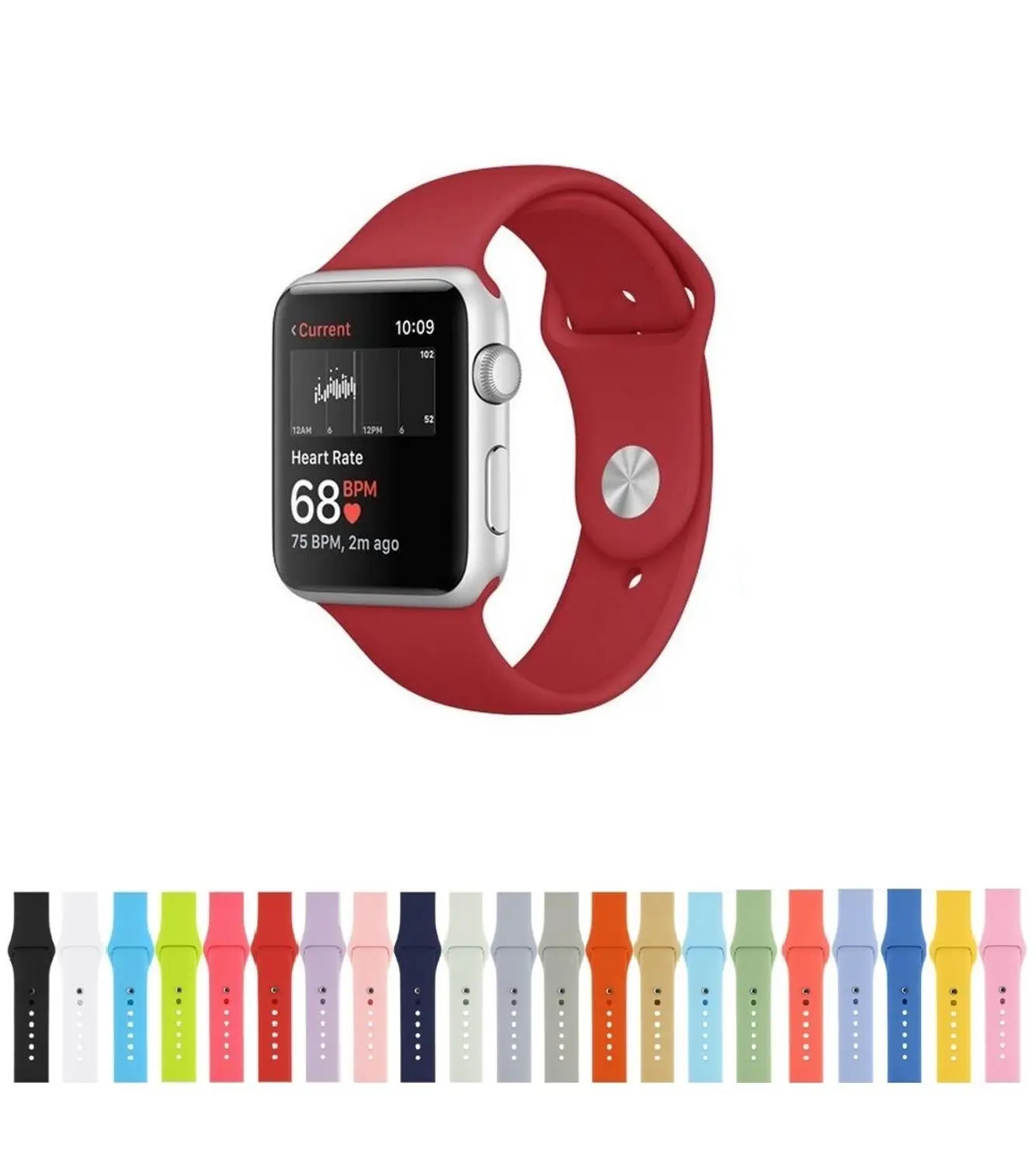 Силиконовые часы Apple Watch Kordon kaylan 38 мм 40 42 44 1 | 2 3 4 5|Ремешки для часов|