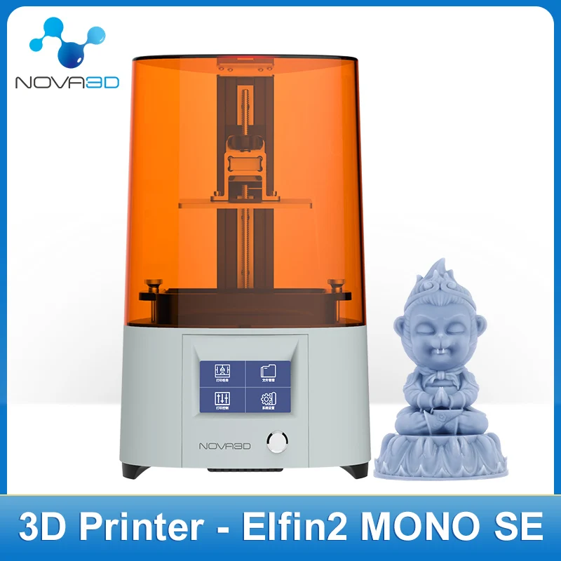 

Nova3D Elfin2 Mono SE 3D Printer 6.08 Inch 2K MONO Printing LCD UV Resin SLA 3d Prints Impresora 3d Drucker High Printing Speed