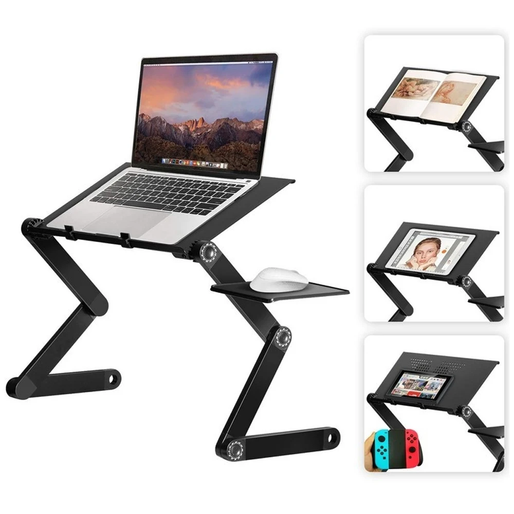 

Foldable Tablet Laptop Desk with Cooling Fan Ergonomic Portable Bed Lapdesk Tray PC Table Stand Notebook Sofa Desk Stand