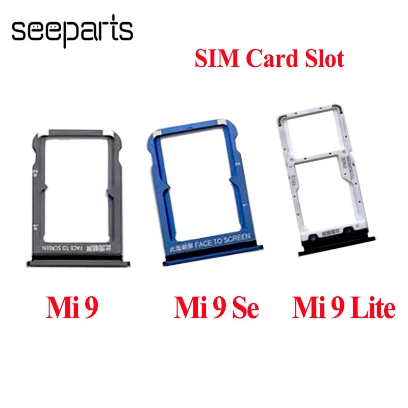 Sim Tray Holder For Xiaomi Mi 9 Lite Card Slot Adapter Socket Repair Parts SE Mi9 |