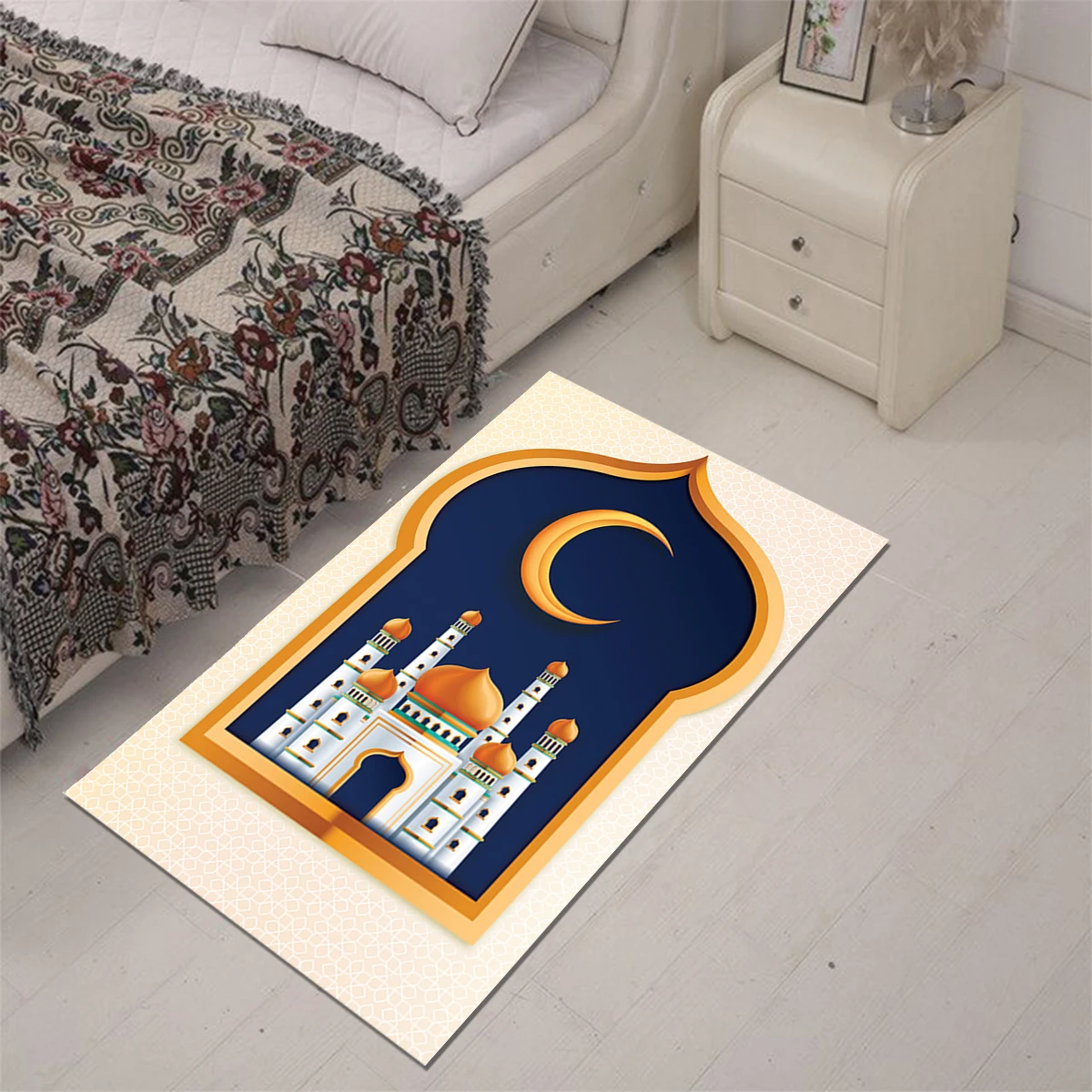 

Prayer Rug, Veronya Sejadah p10, Janamaz , Elegant, High Quality, Luxury, thick and Soft Prayer Carpet