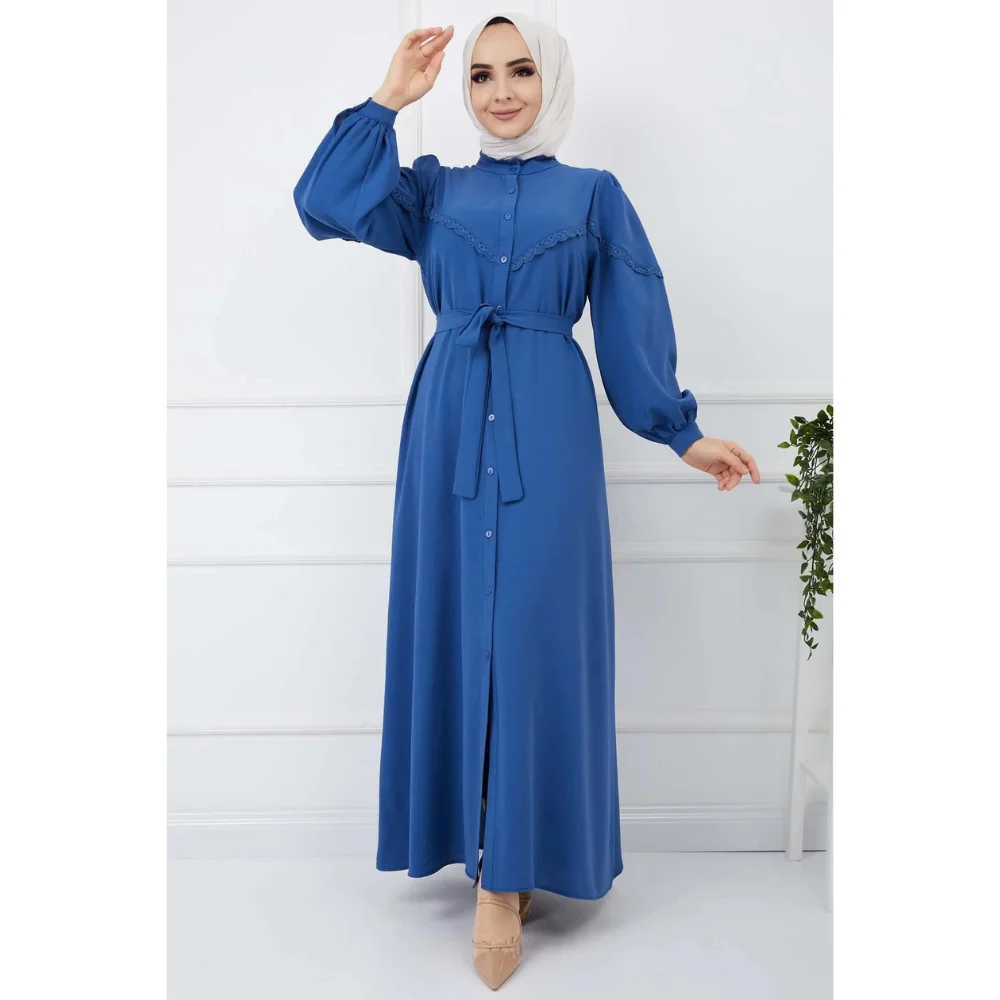 Single Lace Abaya Islam Muslim Trend Fashion New season product. abaya muslim dress women kaftan open abaya long dress african d