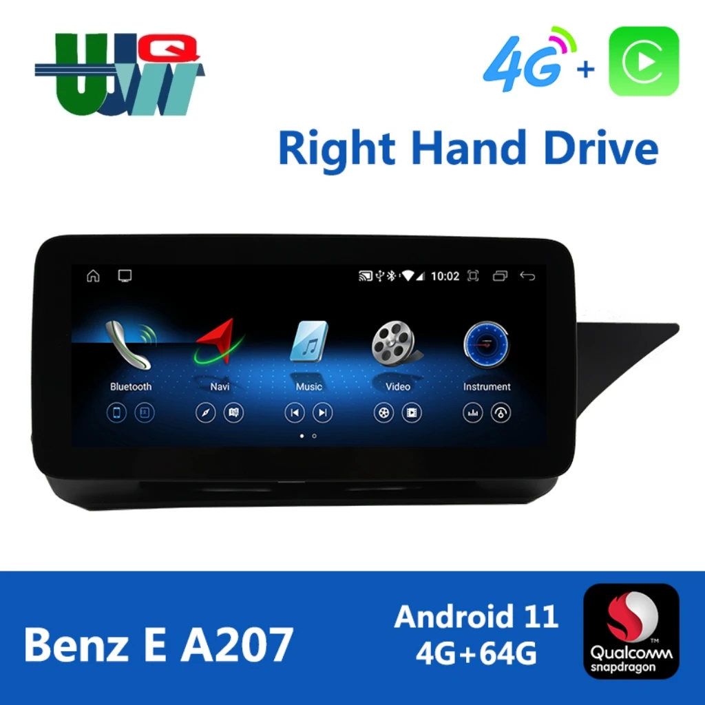 

UJQW 10.25 Android 11 Radio Audio For Cars DVD RHD For Mercedes Benz E Class W207/A207/C207 2009-2015 Carplay Auto Bluetooth GPS