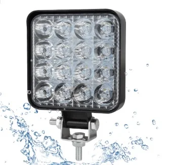 Светодиодная дополнительная фара вспышка ФСО 1шт.маяк-отстрел 48вт 12в led для