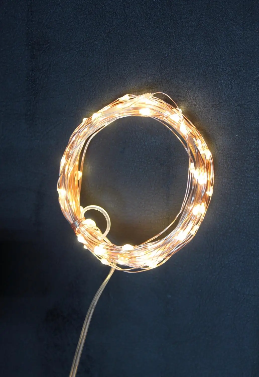 Гирлянда Нить "Роса" 10м провод цвета шампань 100 LED белых теплых диодов ( мини)