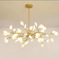 2021 modern firefly led chandelier light tree branch pendant lamp decorative hanging lamp for living room bedroom home