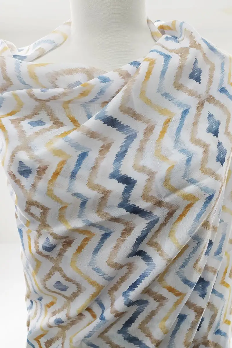 

Zigzag Patterned Shawl 2021 Women Spring Models Tassel Neck Scarf Printed Soft Fabric Wrap Casual Hot Sale Scarves Fast Delivery