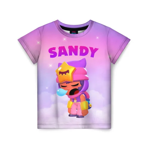 Детская футболка 3D BRAWL STARS SANDY|Тройники| |