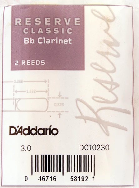 DCT0230 Reserve Classic Трости для кларнета Bb размер 3.0 2шт. Rico | Спорт и развлечения