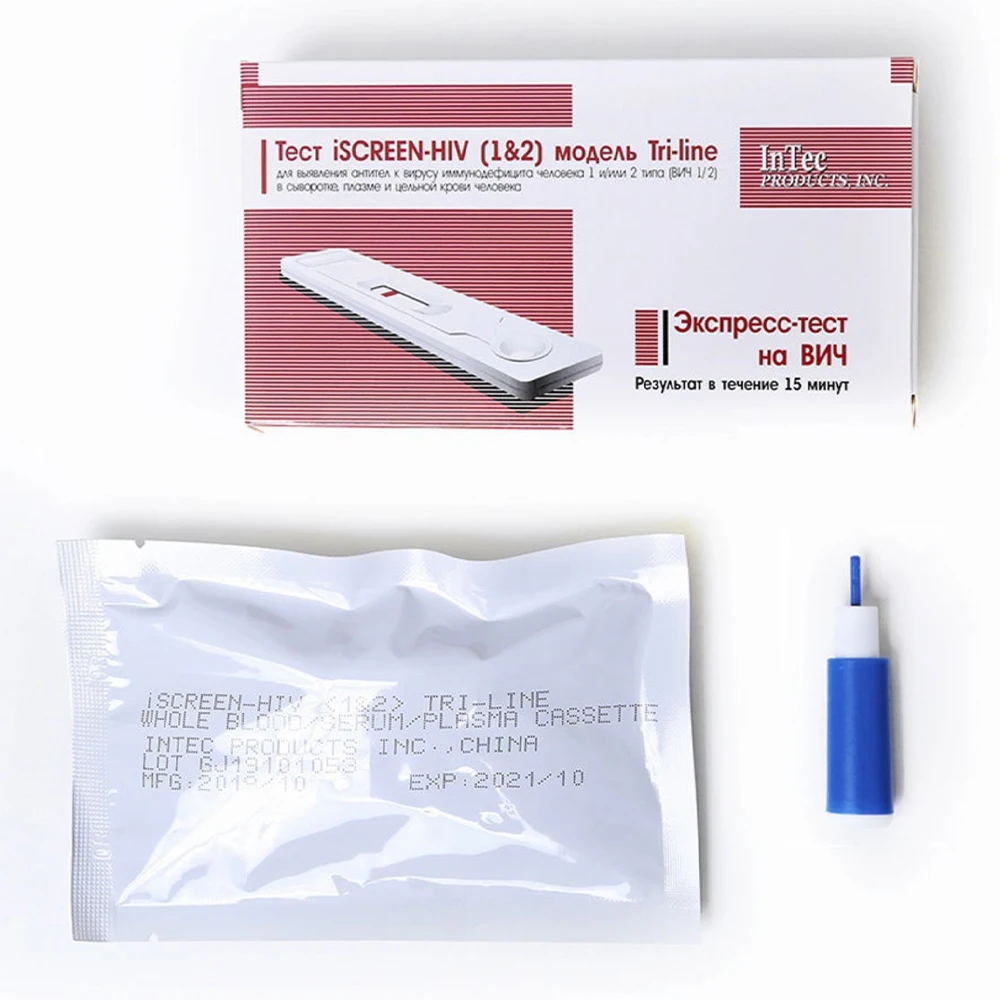 Тест на ВИЧ iSCREEN HIV (1&2) модель TRI LINE| |