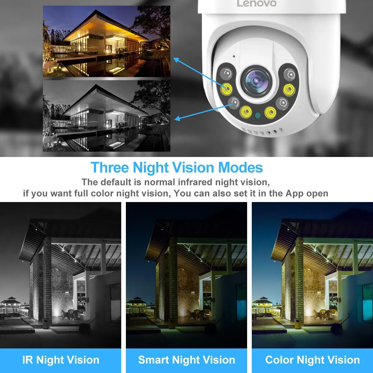 lenovo 3mp ptz wifi ip camera cctv surveillance outdoor 4x digital zoom night full color wireless h 265 p2p security free global shipping