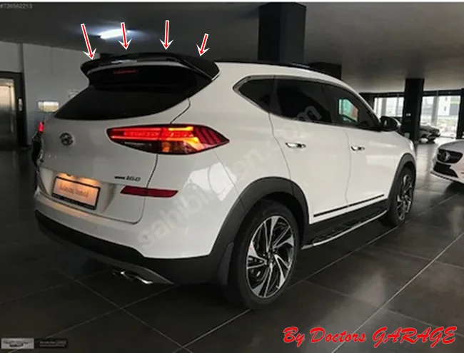 

Волоконный спойлер для Hyundai Tuscon, 2015, 2016, 2017, 2018, 2019, 2020, окрашенные автомобильные аксессуары, орнамент, фортепиано, черные модификации