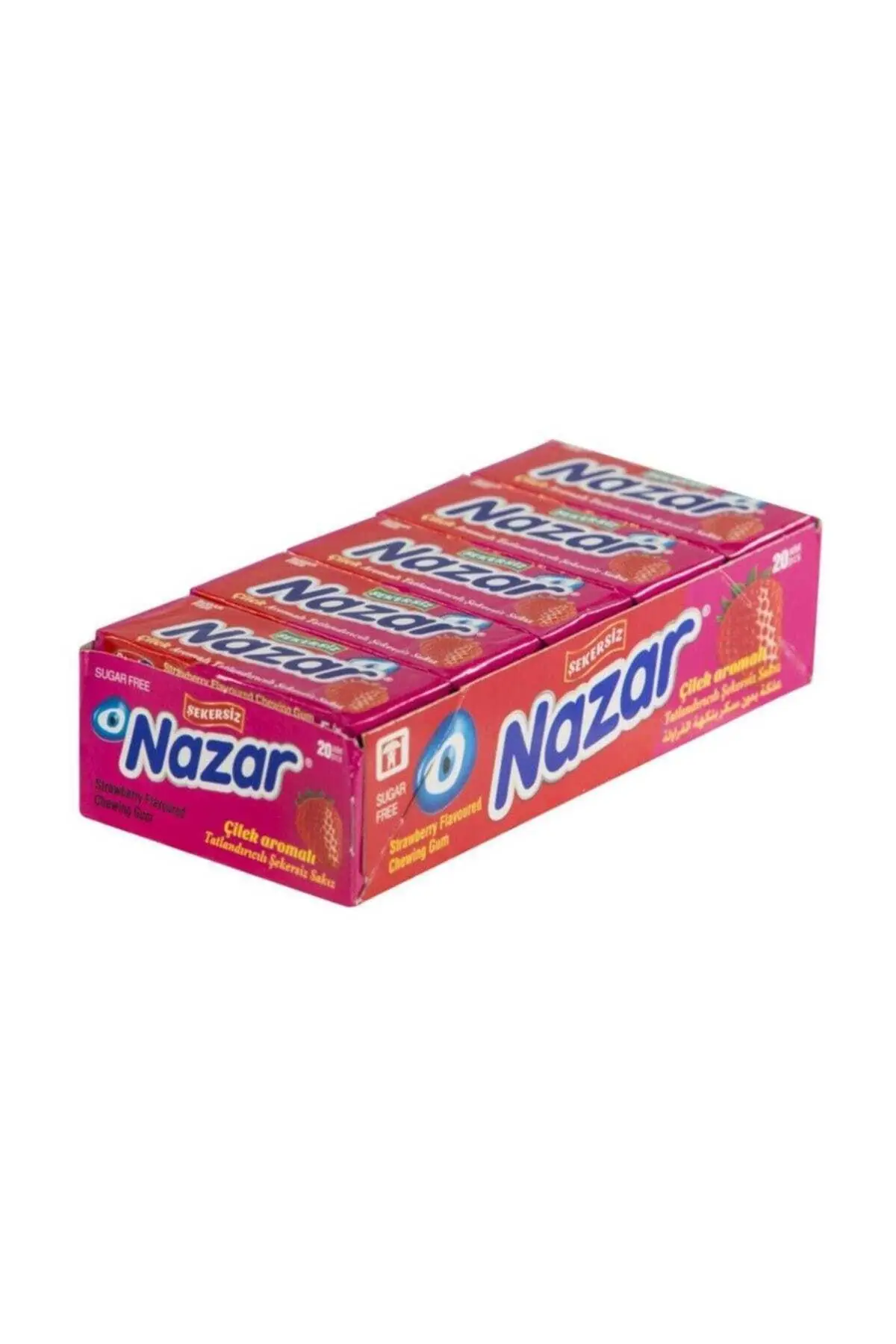 

Nazar Gum Stick Strawberry Flavored 5 Pieces (20 Pieces) FREE SHİPPİNG