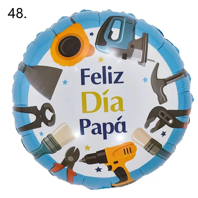 20 шт. круглых 18-дюймовых испанских гелиевых шаров на день счастливого отца