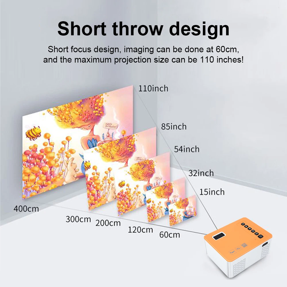 UNIC UC28D мини светодиодный проектор Портативный домашний USB Мобильный телефон 10 ANSI