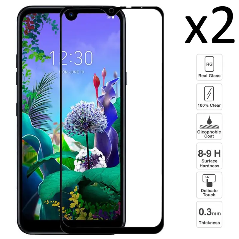 LG Q60/K50 набор из 2 частей протектор экрана закаленного стекла|Защитные стёкла и