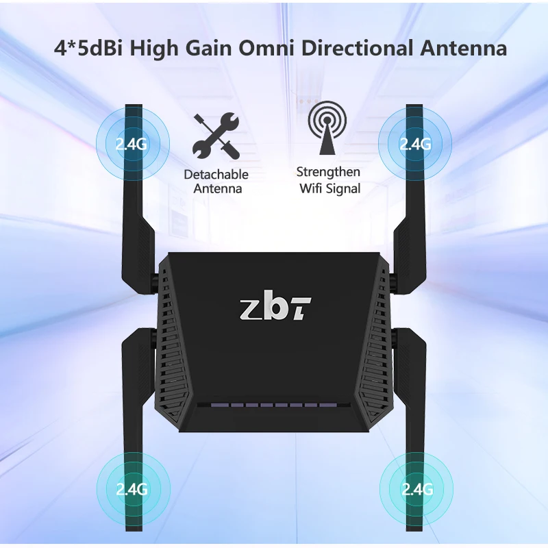 Cioswi WE3826 беспроводной WiFi маршрутизатор 4-LAN 300 Мбит/с 4 антенны USB Omni 2 OpenWRT прошивка