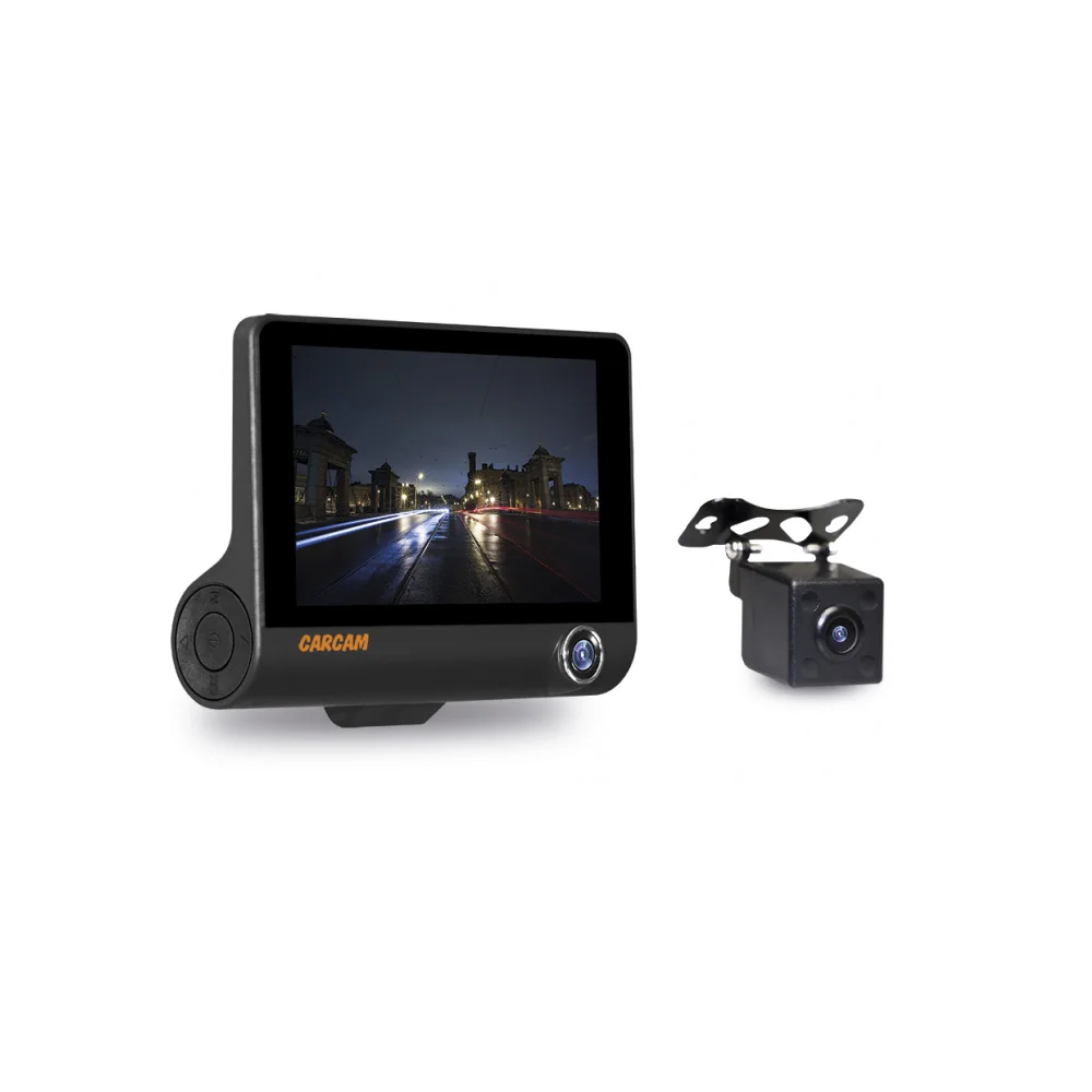 Трехкамерный автомобильный Full HD видеорегистратор CARCAM D3|Видеорегистраторы| |