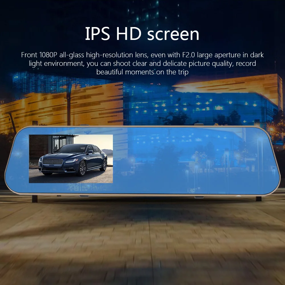 Anytek Full HD 1080P Автомобильный видеорегистратор Камера авто 4 3 дюймов зеркало заднего