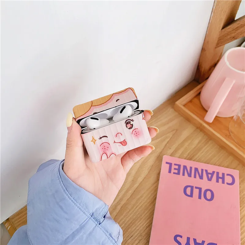 Чехол с забавными выражениями для пары наушников мальчиков и девочек чехол Airpods 2