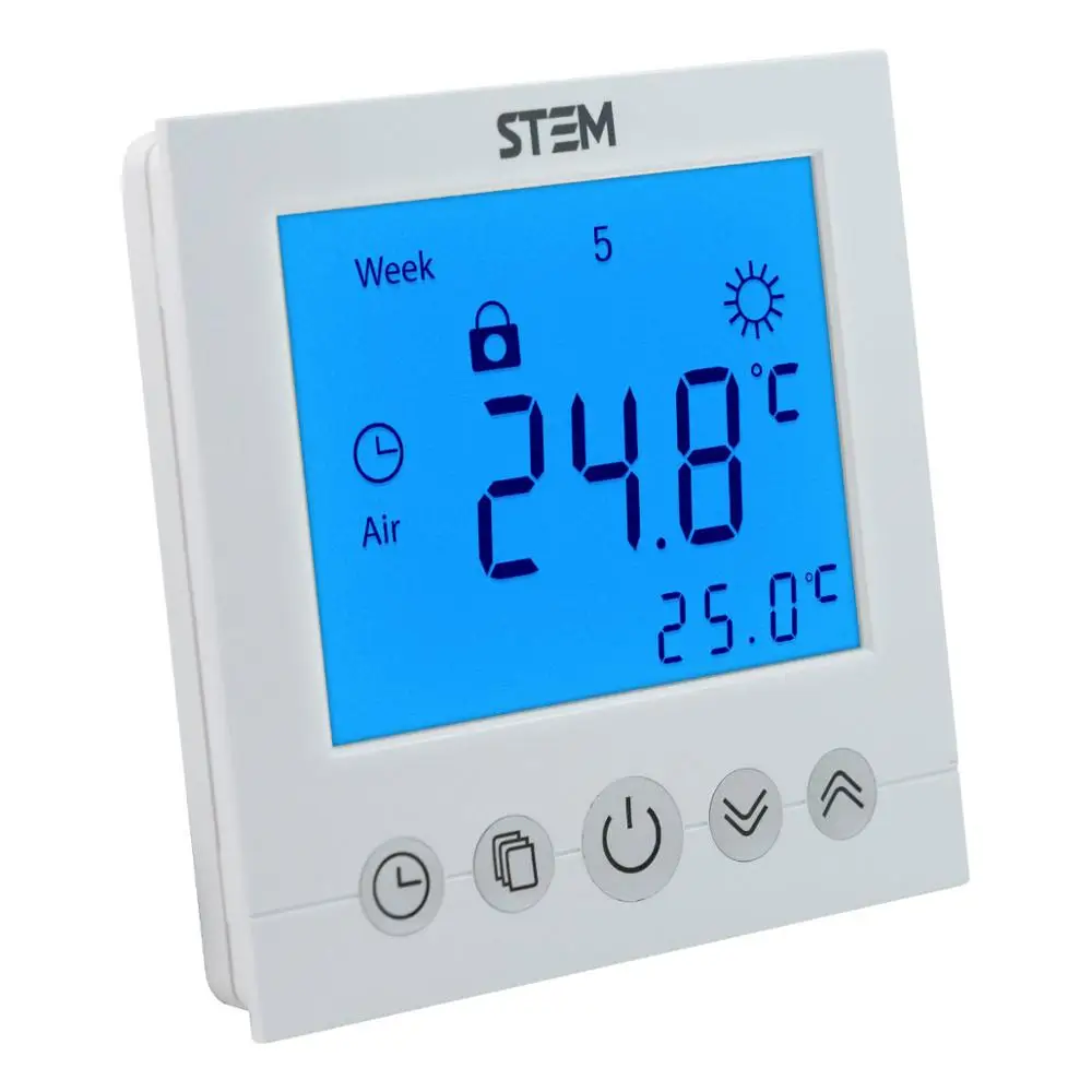 Цифровой терморегулятор STEM Energy SET-16 220В 16А для электрического теплого пола