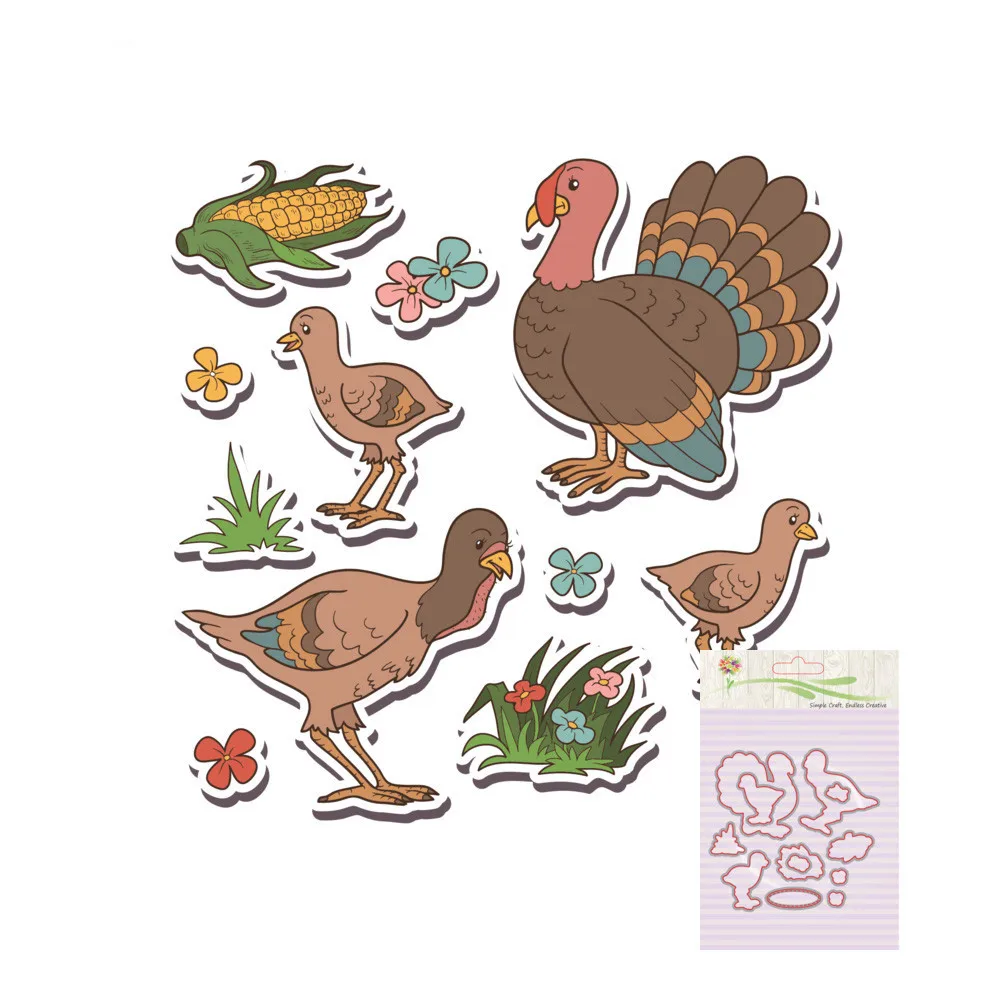 Новый дизайн дикая утка цветок металла резки штампы трафарет для DIY Скрапбукинг