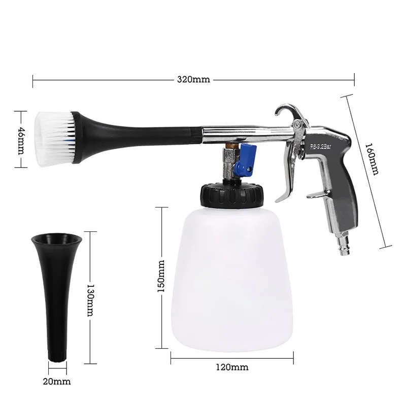 Portable Car Cleaning Water Gun High Pressure Strong Wind Dust Recoval Foam Lance Tool For AutoMobile 9.2 Bar | Автомобили и